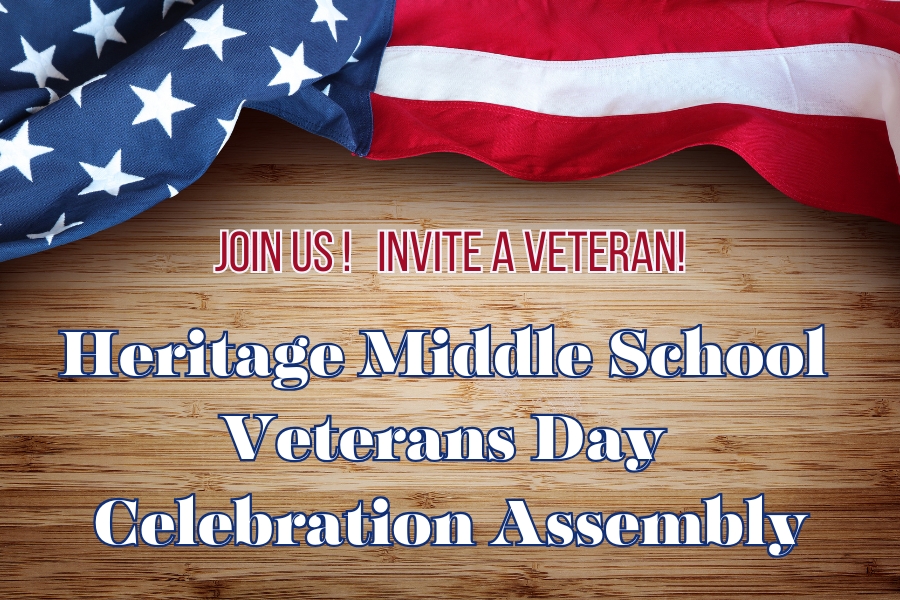 american flag invite to veterans day assembly